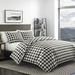 Eddie Bauer kids Mountain Plaid Dusted Indigo Comforter Set Cotton in White/Black | Twin Comforter + 1 Sham | Wayfair 223962