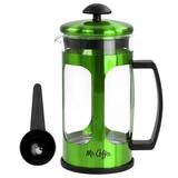 Mr. Coffee 30oz Red Glass & Stainless Steel French Coffee Press Stainless Steel in Green | 3.7 W x 5.3 D in | Wayfair 952117863M