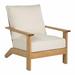 Summer Classics Ashland Patio Lounge Chair w/ Cushions Wood in Brown/Gray/White | 37 H x 33.125 W x 39 D in | Wayfair 28934+C769H4076N