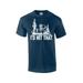 Disk Golf Funny I d Hit That Mens Short Sleeve T-shirt Graphic Tee-Heather Navy-xl