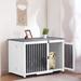 Tucker Murphy Pet™ Gully Wooden Foldable Pet Crate Wood in Gray/White | 28 H x 24 W x 39.6 D in | Wayfair 944100029EA146CD8FF26A350BF17EA7
