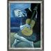 Vault W Artwork La Pastiche The Old Guitarist w/ Spencer Rustic, 20" X 24" Canvas in Blue/Brown | 24 H x 20 W x 2 D in | Wayfair