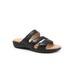 Wide Width Women's Rose Sandal by Trotters in Black (Size 9 W)