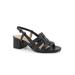 Wide Width Women's Luna Sandal by Trotters in Black (Size 9 1/2 W)