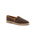 Women's Estelle Flat by Trotters in Brown Canvas (Size 9 1/2 M)