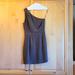 J. Crew Dresses | J.Crew One Shoulder Dress Size 2p 100% Silk | Color: Gray | Size: 2p