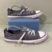 Converse Shoes | Converse All Star Sneakers Womens Size 7 Canvas Slip On Chuck Taylor Shoreline | Color: Gray/White | Size: 7