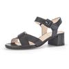 Sandalette GABOR "TUNIS", Damen, Gr. 41, schwarz, Nappaleder, klassisch, Schuhe, Sommerschuh, Sandale, Blockabsatz, in Weite G (=weit)