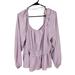 Nine West Tops | Nine West Light Lavender Woman's Large Long Sleeve Square Neck Peplum Blouse Top | Color: Pink/Purple | Size: L