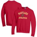 Men's Champion Red Maryland Terrapins Athletics Logo Pullover Sweatshirt