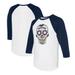 Unisex Tiny Turnip White/Navy Houston Astros Sugar Skull 3/4-Sleeve Raglan T-Shirt