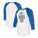 Unisex Tiny Turnip White/Royal Kansas City Royals Sugar Skull 3/4-Sleeve Raglan T-Shirt