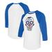 Unisex Tiny Turnip White/Royal Toronto Blue Jays Sugar Skull 3/4-Sleeve Raglan T-Shirt