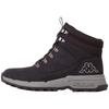 Schnürboots KAPPA, Gr. 46, schwarz (schwarz, grau), Synthetik, mehrfarbig, sportlich, Schuhe, - mit kuscheligem Warmfutter