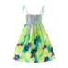 ZHAGHMIN Dress for Teens 14-16 Toddler Kids Girls Floral Bohemian Flowers Sleeveless Beach Straps Dress Princess Clothes Girls Long Party Dress Toddler Pageant Dresses Fall Applique Dress Tight Dres