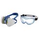 GVS SPR491 Elipse Maske mit ABEK1P3 Filter, M/L & 3M Vollsichtschutzbrille Fahrenheit FheitAF – Schutzbrille mit AS, AF & UV Beschichtung – Ideal für das Tragen mit Atemschutzmasken oder Brillen