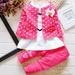 Herrnalise 3Pcs Infant Baby Girl Dot Shirt+Kids Pants + Outer Princess Clothes Outfits Set