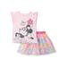 Minnie Mouse Baby and Toddler Girl Short Sleeve Top and Skirt 2 Piece Outfit Set 12 Months-5T