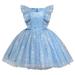 ZHAGHMIN Boho Dress for Girls Toddler Children Princess Dress Dress Flying Sleeves Babys Performance Dress Dress With Hot Mesh Skirt Girls Summer Dress Girls Size 8 Dress A Line Girls Dresses Short