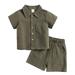ZHAGHMIN Girls Two Piece Outfits Size 10-12 Kids Toddler Baby Girls Spring Summer Cotton Solid Print Short Sleeve Shirts Shorts Outfits Suit Clothes Outfit Girl Welcome Home Baby Set Baby Has 3-6 Mo