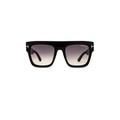 TOM FORD Renee Sunglasses in Shiny Black & Gradient Smoke Lens - Black. Size all.