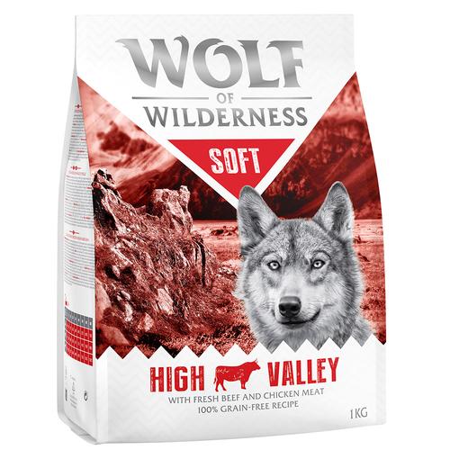 2 x 1 kg Wolf of Wilderness Trockenfutter zum Sonderpreis! - SOFT High Valley - Rind (halbfeucht)