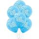 Blue Hello World Balloons 15Ct, 12In Latex Balloons, Boy Baby Oh