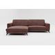 CAVADORE Ecksofa Bounce in Vintage-Leder-Optik / Eckcouch mit Schlaffunktion, Bettkasten + Kopfteilverstellung / 290 x 88-108 x 178 / Mikrofaser, Dunkelbraun