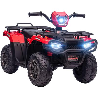 Homcom - Elektro Kinderquad, Elektro-Quad mit led und Musik, Elektroauto, Kinderfahrzeug für Kinder