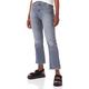 7 For All Mankind Damen Hw Slim Kick Slim Illusion With Worn Out Hem Jeans, Grau, 24W / 24L EU