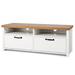 41.5 Inch Modern TV Stand with 2 Cabinets for TVs up to 48 Inch-White - 41.5" x 16" x 16" (L x W x H)