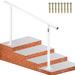 VEVOR Outdoor Stair Railing Kit 5 FT Handrails 0-5 Steps Adjustable Angle Aluminum Stair Hand Rail - 0-5 Steps