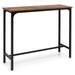 48 Inch Industrial Pub Dining Table with Steel Frame-Rustic Brown - 48" x 16" x 40" (L x W x H)