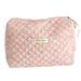 Wovilon Storage Trunk Storage Bags Kawaii Cotton Fragmentary Makeup Handbags Zipper Korean Quilted Travel Organizer Portable Cute Beauty Case Floral Print Large Capacity