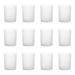Arc Frosted Votive Candle Holders 3 oz. Set of 12 Bulk Pack - Cylindrical With Thick Base Perfect as Wedding Annivesary and Party Favors - Frosted