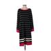 Jessica Howard Casual Dress - Sweater Dress: Gray Stripes Dresses - Women's Size Small