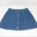 Brandy Melville Skirts | Brandy Melville Snap Front Denim Skirt 27 | Color: Blue | Size: 27