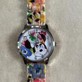 Disney Accessories | Disney Minnie Mouse Watch Ladies Rubber Band | Color: Purple/Silver | Size: Os