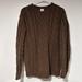 Zara Sweaters | : Zara Olive Fisherman Crewneck Sweater | Color: Brown/Green | Size: M