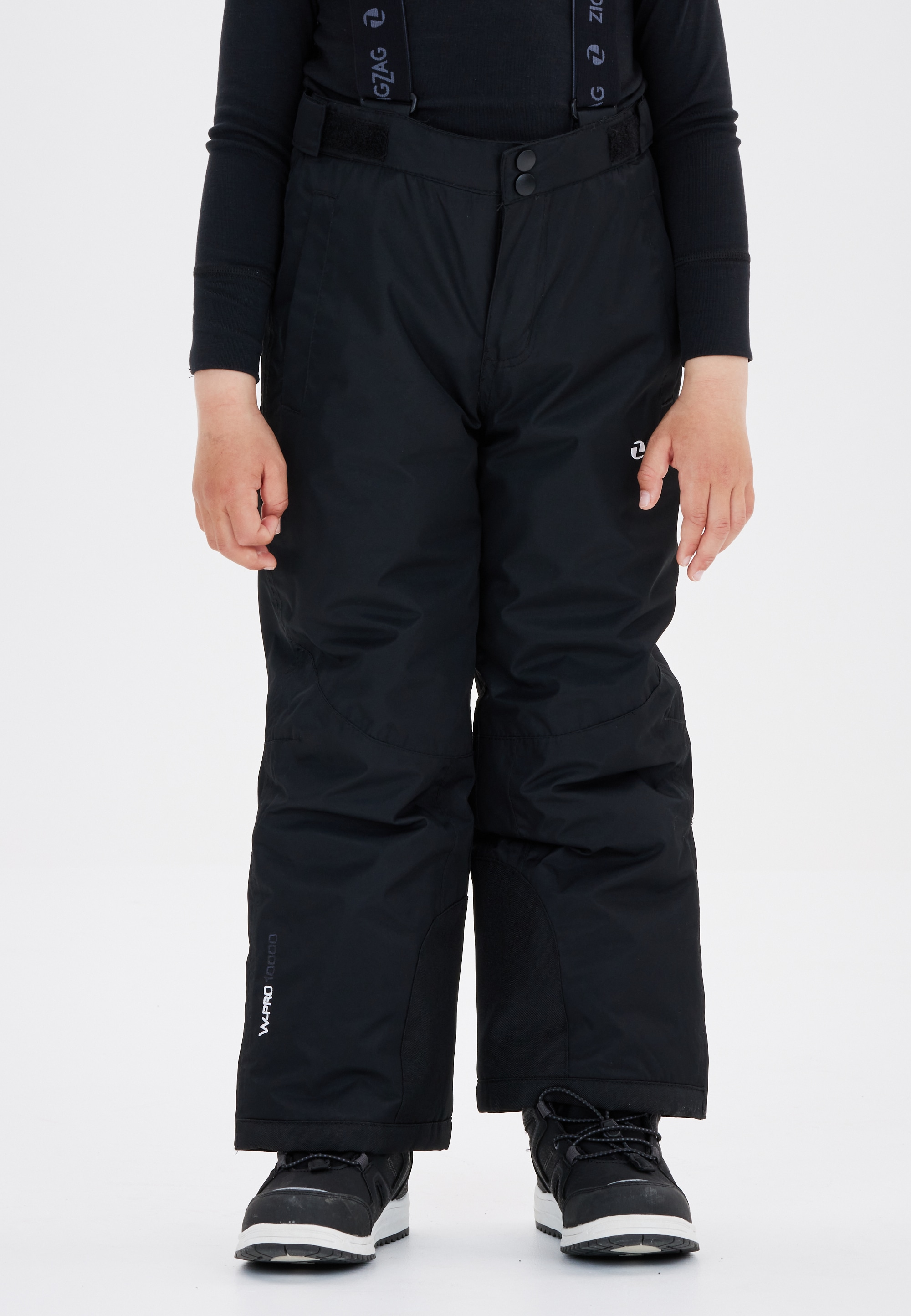 Skihose ZIGZAG "Provo", Kinder, Gr. 140, EURO-Größen, schwarz, 100% Polyester, unifarben, lang, Hosen, mit 10.000 mm Wassersäule Image