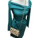 Gucci Dresses | Authentic Gucci Teal Pure Lana Wool Hysteria Heart Cowl Neck Belted Dress | Color: Blue/Green | Size: S