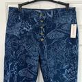 Anthropologie Jeans | Anthropologie Pilcro Floral-Printed Slim Jeans - Denim Size 29 | Color: Blue | Size: 29