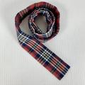 J. Crew Accessories | J Crew Narrow Madris Mens Necktie Thin Cotton Tie Plaid Fathers Day Gift | Color: Blue/Red | Size: Os