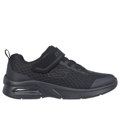 Skechers Boy's Microspec Max - Gorvix Sneaker | Size 13.0 Wide | Black | Textile/Synthetic