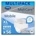 MoliCare Premium Mobile Einweghose: Diskrete Anwendung bei Inkontinenz für Frauen und Männer; 6 Tropfen, Gr. XL (130-170 cm Hüftumfang), 4x14 Stück