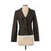 Isabel & Nina Blazer Jacket: Short Brown Print Jackets & Outerwear - Women's Size 2