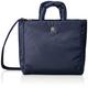 Tommy Hilfiger Women TH Flow Tote Solid Bag with Zip, Blue (Space Blue), One Size