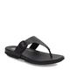 Fitflop Women's Gracie Rubber-Buckle Leather Toe-Post Sandals Flat, Black, 6.5 UK