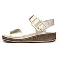 Hush Puppies Women's Ellie Sandal, Gold, 4 UK