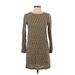 H&M Casual Dress - Shift: Green Print Dresses - Women's Size 2